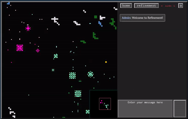 Refinement civilization simulation running in the browser